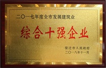 二〇一七年度全市發(fā)展建筑業(yè)綜合十強企業(yè)